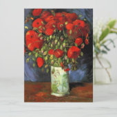 Vase met Red Poppies Vincent van Gogh. (Staand voorkant)
