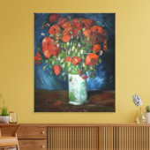 Vase met Red Poppies Vincent van Gogh Canvas Afdruk (Insitu (Woonkamer))