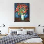 Vase met Red Poppies Vincent van Gogh Canvas Afdruk (Insitu (Slaapkamer))