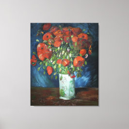 Vase met Red Poppies Vincent van Gogh Canvas Afdruk