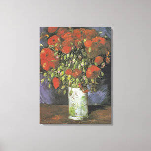 Vase met Red Poppies Vincent van Gogh Canvas Afdruk
