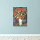 Vase met Red Poppies Vincent van Gogh Canvas Afdruk (Insitu (Houten vloer))