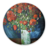 Vase met Red Poppies Vincent van Gogh Keramische Knop (Voorkant)