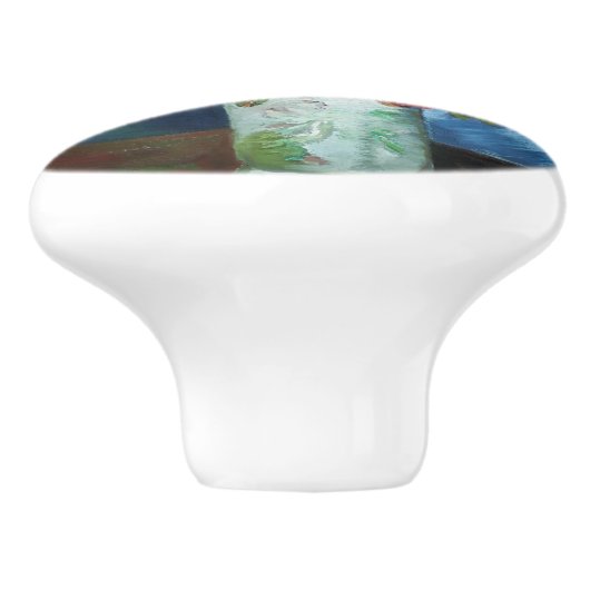 Vase met Red Poppies Vincent van Gogh Keramische Knop (Zijkant)