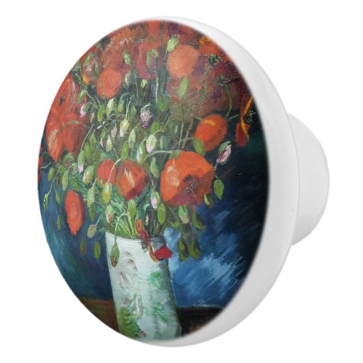 Vase met Red Poppies Vincent van Gogh Keramische Knop (Rechts)