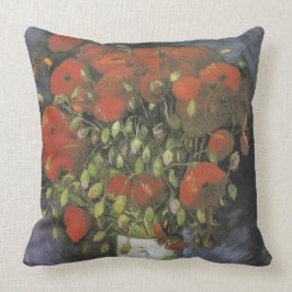 Vase met Red Poppies Vincent van Gogh Kussen