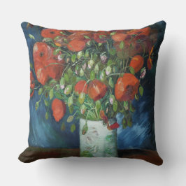 Vase met Red Poppies Vincent van Gogh Kussen