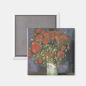 Vase met Red Poppies Vincent van Gogh Magneet (Voorkant / Achterkant)