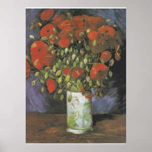 Vase met Red Poppies Vincent van Gogh Poster