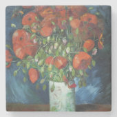 Vase met Red Poppies Vincent van Gogh Stenen Onderzetter (Voorkant)