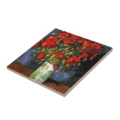 Vase met Red Poppies Vincent van Gogh Tegeltje (Zijkant)