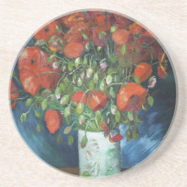Vase met Red Poppies Vincent van Gogh Zandsteen Onderzetter