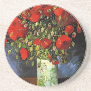 Vase met Red Poppies Vincent van Gogh Zandsteen Onderzetter