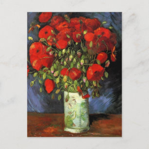 Vase met rode papavers van Van Gogh Briefkaart