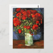 Vase met Rode Poppies door Vincent Van Gogh Briefkaart (Voorkant / Achterkant)