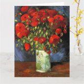 Vase met Rode Poppies door Vincent Van Gogh Kaart (Gele Bloem)