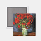 Vase met Rode Poppies door Vincent Van Gogh Magneet (Voorkant / Achterkant)