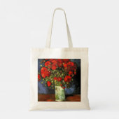 Vase met Rode Poppies door Vincent Van Gogh Tote Bag (Achterkant)