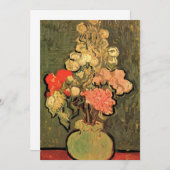 Vase met Roos Mallows door Vincent van Gogh (Voorkant / Achterkant)