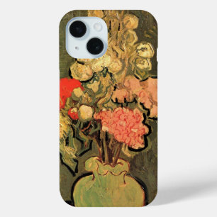 Vase met Roos Mallows door Vincent van Gogh iPhone 15 Case
