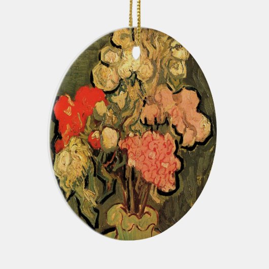 Vase met Roos Mallows door Vincent van Gogh Keramisch Ornament (Rechts)