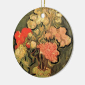 Vase met Roos Mallows door Vincent van Gogh Keramisch Ornament (Links)