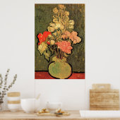 Vase met Roos Mallows door Vincent van Gogh Poster (Keuken)