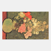 Vase met Roos Mallows door Vincent van Gogh Rechthoekige Sticker (Voorkant)