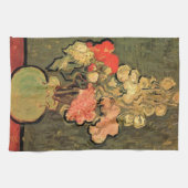 Vase met Roos Mallows door Vincent van Gogh Theedoek (Horizontaal)