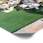 Vase met roze rozen (F682) Van Gogh Fine Art Poster (Hoek)