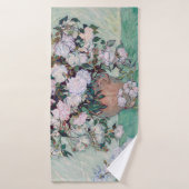 Vase met roze rozen, Van Gogh Badhanddoek (Badhanddoek)