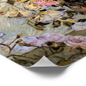 Vase met roze rozen van Gogh Fine Art Poster (Hoek)