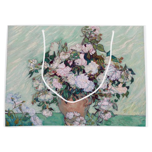 Vase met roze rozen, Van Gogh Groot Cadeauzakje (Voorkant)