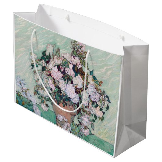 Vase met roze rozen, Van Gogh Groot Cadeauzakje (Achterkant Gekanteld)
