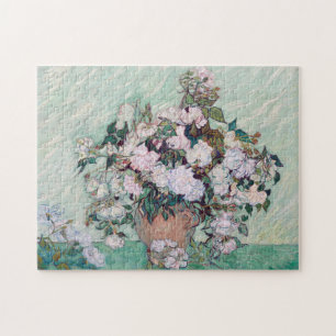 Vase met roze rozen, Van Gogh Legpuzzel