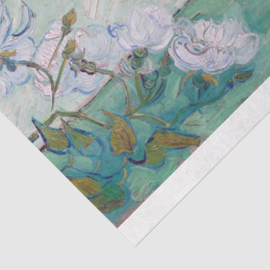 Vase met roze rozen, Van Gogh Tissuepapier (Detail)
