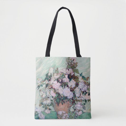 Vase met roze rozen, Van Gogh Tote Bag (Voorkant)