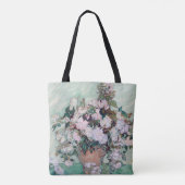 Vase met roze rozen, Van Gogh Tote Bag (Achterkant)