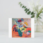 Vase met Rozen en annemonen, Van Gogh Briefkaart (Staand voorkant)