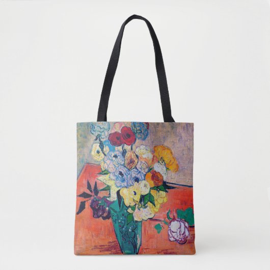 Vase met Rozen en annemonen, Van Gogh Tote Bag (Voorkant)