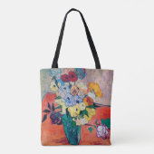 Vase met Rozen en annemonen, Van Gogh Tote Bag (Achterkant)