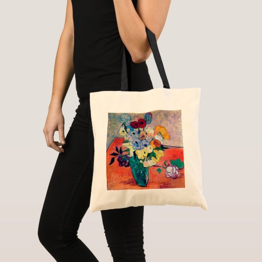Vase met Rozen en annemonen, Van Gogh Tote Bag (Voorkant (product))