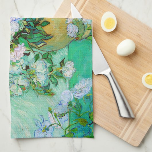 Vase met Rozen Van Gogh Fine Art Theedoek (Quarter Fold)