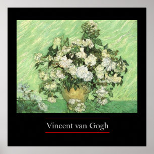Vase met Rozen van Van Gogh Poster Print