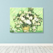 Vase met Rozen van Van Gogh Wrapped Canvas (Insitu (Houten vloer))