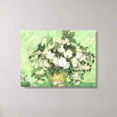 Vase met Rozen van Van Gogh Wrapped Canvas (Voorkant)