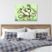 Vase met Rozen van Van Gogh Wrapped Canvas Afdruk (Insitu (Slaapkamer))