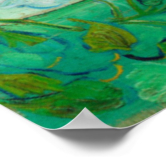 Vase met Rozen van Vincent Van Gogh Poster (Hoek)