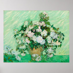 Vase met Rozen van Vincent Van Gogh Poster