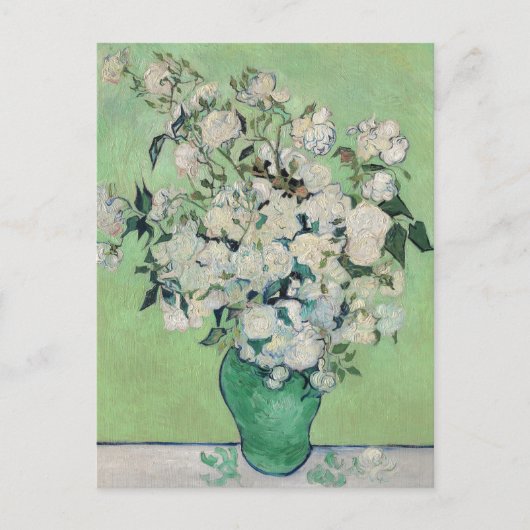 Vase met Rozen Vincent van Gogh Briefkaart (Voorkant)